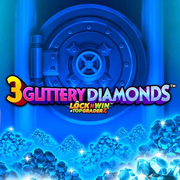 Logo of 3 Glittery Diamonds from PearFiction Studios at Spinalto Casino