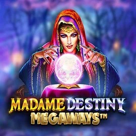 Madame Destiny Megaways slot logo by Pragmatic Play at Spinalto Casino